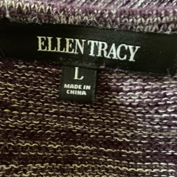 Beautiful Ellen Tracy purple blend, cotton sweater, in like new condition - Picture 6 of 8